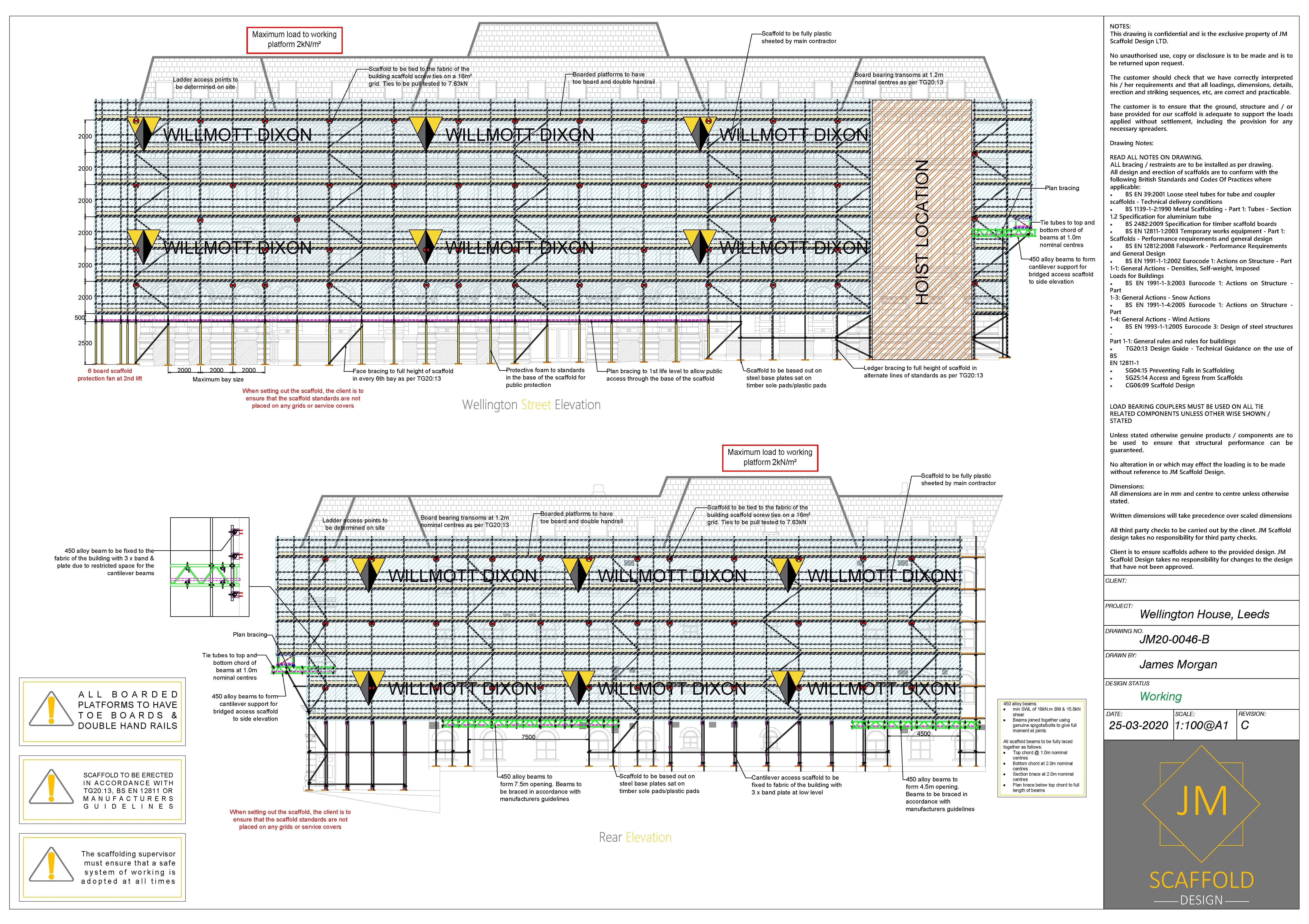 A diagram of a building with a lot of details.